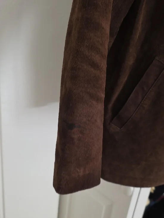 Style & Co. Women's Brown Suede Button-Front Pea Coat - Picture 8 of 14